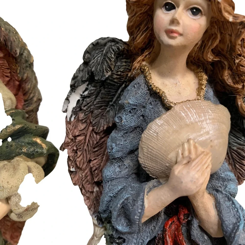 Boyds Bears Folkstone Collection Angels Illumina & Oceania 1994 1996 Set‎ of 2
